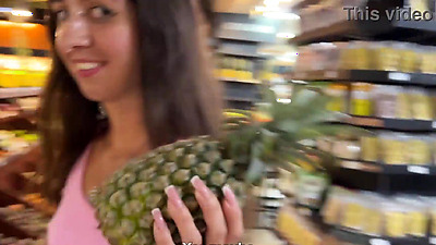 I'll buy a babe whatever she wants if she walks around the supermarket with cum on her face - Cumwalk