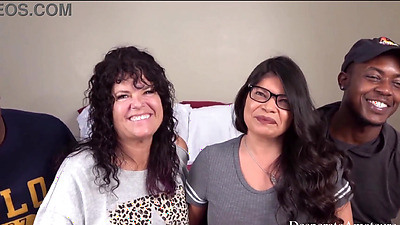 Casting Desperate Amateurs Crimson Hollee Misty Isabella having their tight pussies banged rough