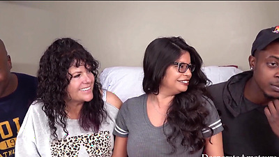 Casting Desperate Amateurs Crimson Hollee Misty Isabella having their tight pussies banged rough