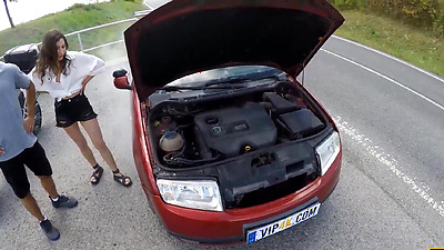 HUNT4K. Pretty brunette loves to ride bikes and huge cocks