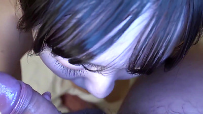 Uncensored, horny Japanese cutie. . . Blowjob. Sexy lingerie cosplay