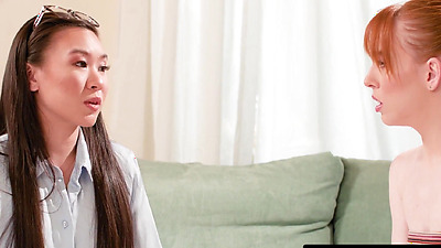 GIRLSWAY - Instructor Kimmy Kimm Teaches Petite Redhead Madi Collins How To Become A Squirter