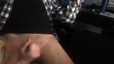 Best milf hand job ever while watching hot gay porn she begins to stoke my dick and talking naughty babe wants to fuck another guy make me watch her bang herself and His big shaft then fuc