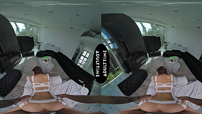 UP CLOSE VR - POV Stacked Penis Hungry Chick Nicole Doshi Titty Fucks You Then Wildly Rides You