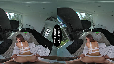 UP CLOSE VR - POV Stacked Penis Hungry Chick Nicole Doshi Titty Fucks You Then Wildly Rides You