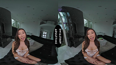 UP CLOSE VR - POV Stacked Penis Hungry Chick Nicole Doshi Titty Fucks You Then Wildly Rides You