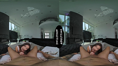 UP CLOSE VR - POV Stacked Penis Hungry Chick Nicole Doshi Titty Fucks You Then Wildly Rides You