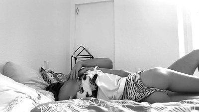 She swallows my huge penis, I fuck her hard and come on her tits - ShyCharlotte