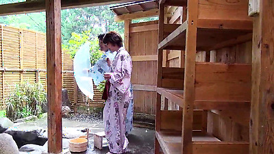 Japanese Geisha give Blowjob at Spa while Soap Massage in Uncensored JAV Porn