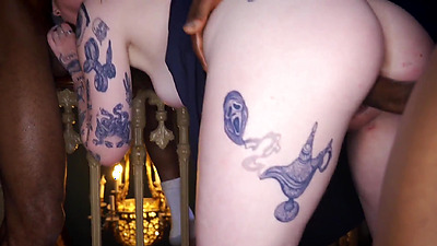 British Teen ruined in Gangbang by 3 BBC