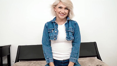 Strokies - Handjob cutie Bambi Barton grinds and masturbates