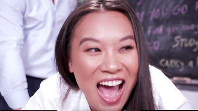 DEVILS FILM - Naughty Student Kimmy Kimm Deepthroats Her Teacher's Penis For Great Grades - Seth Gamble