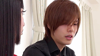 Asian Step-Sister help shy Virgin Guy and <censored> him to First Time Sex in uncensored JAV Porn