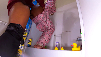 HD Pulling My Step Daughter Pajamas Open, Pushing Deep Inside Her Tight Wet Pussy During Hardcore Doggystyle Sex Standing, Cute Young Blonde Black Babe Sheisnovember Fuck Her Step Dad On The Tub Edge, Step Family <Censored> By Msnovember