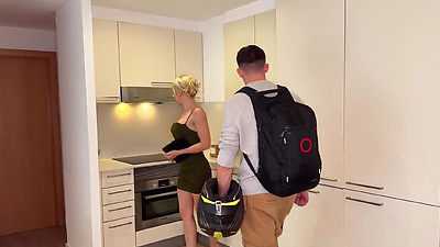 Anal hard fuck with REAL STATE AGENT while his girlfriend downstairs