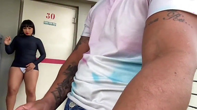 I caught the doorman masturbating at the emergency exit