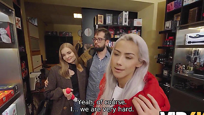 VIP4K. Me and Veronica Leal fucked a fake kinky king’s girl Fibi Euro and played with his balls