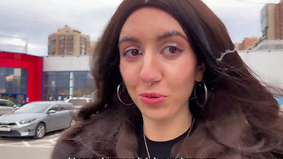 Guy helped me with Car and I fuck him in gratitude and get Huge Cum on my face CUMWALK