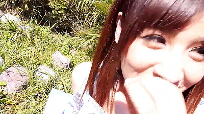 Petite Japanese Step-Sister seduce to Defloration Outdoor Fuck while holiday Trip in uncensored JAV Porn