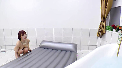 Sloppy Soap Asian Massage Parlour Creampie Sex with Japanese Teen and Client in Uncensored JAV Porn