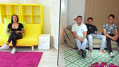 MILKER Nelia Estrada gets 6 cumshots at her own astounding blind date!