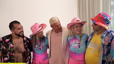 Rebel Rhyder & Lana Analise Double Blow Teddy On Porno Dan's Show!