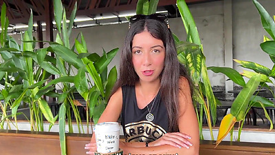 Crazy CUMWALK in STARBUCKS - Blowjob in Public Toilet, Drinking coffee with Sperm