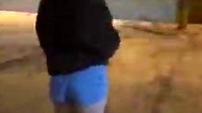 White thot walking around apartment complex fully naked and almost gets caught