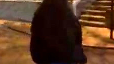 White thot walking around apartment complex fully naked and almost gets caught