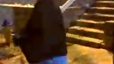 White thot walking around apartment complex fully naked and almost gets caught