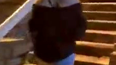 White thot walking around apartment complex fully naked and almost gets caught