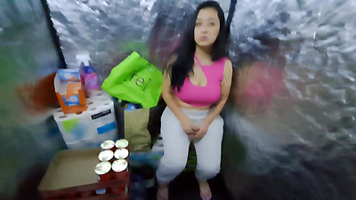 Immigrant Hides on the Pantry and Receives Creampie