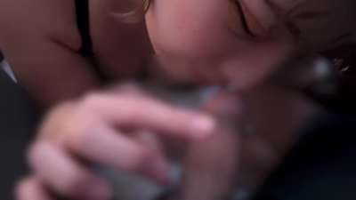 Chick in underwear after a “Delicious sperm” after a gokkun.