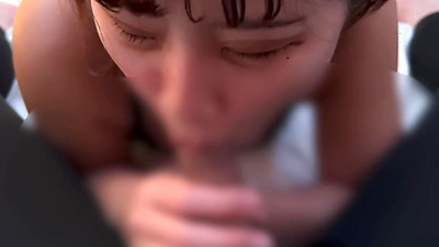 Chick in underwear after a “Delicious sperm” after a gokkun.