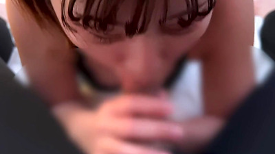 Chick in underwear after a “Delicious sperm” after a gokkun.