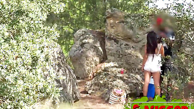 Big assed Latina Carol Linda is back in porn and she's down to pick up random black guys!