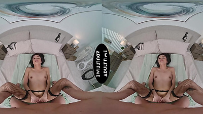 UP CLOSE VR - POV Hot Girl Jade Kimiko Struggles Taking Your MASSIVE Shaft! SHAKING ORGASM CUMSHOT - Petite Deepthroat