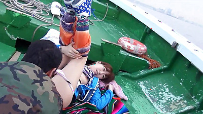 Petite Asian Virgin Teen seduce to Old Young Creampie Fuck on Boat-Tour in Uncensored JAV Porn