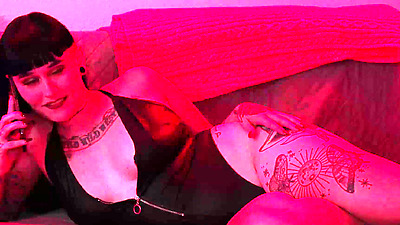 Goth GF Tiffany Nackle Rides BBC While Talking To Her BF