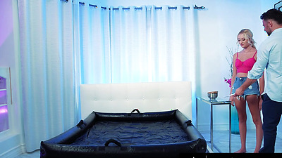 NURU MASSAGE - Newlywed Couple Received A Nuru Kit As A Gift And Try It For The First Time - Seth Gamble