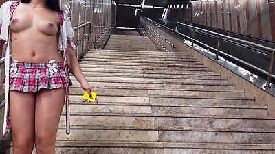 I showed my naked body in public in a mini skirt, I let strangers look