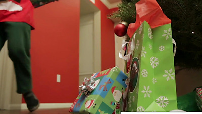 Vanessa letting Santa fuck her tight wet pussy