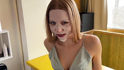 Blonde teen has to pay me with her wet pussy