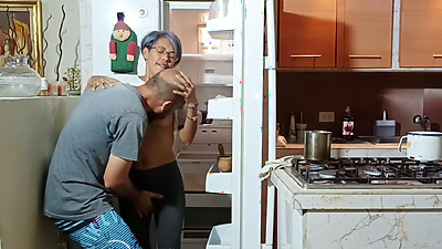 My step father leaves me taking care of his wife and I end up fucking her many times - Porn in Spanish.