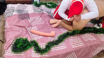 Sucking my big booty stepmother's pussy and arse for Christmas.