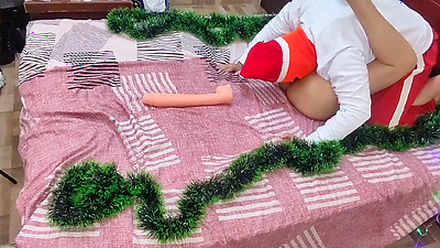 Sucking my big booty stepmother's pussy and arse for Christmas.