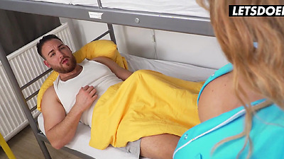 Busty Girl Chloe Lamour Gives Five Star Service To Hostel Client - LETSDOEIT