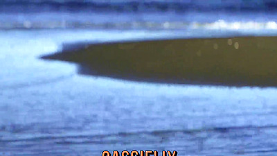 Santa Claus was walking on the beach and received a gift of milk on her face... Watch the full video on Cassiflix