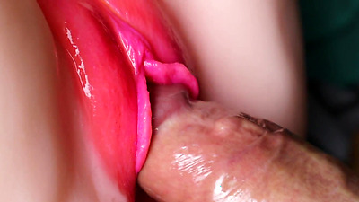 Pink labia and deep orgasm in a tight hole!