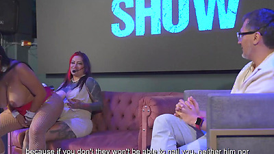 Christmas Special: Lalucero swallows a PENIS under the orders of her DOMINATRIX in Juan Bustos SHOW